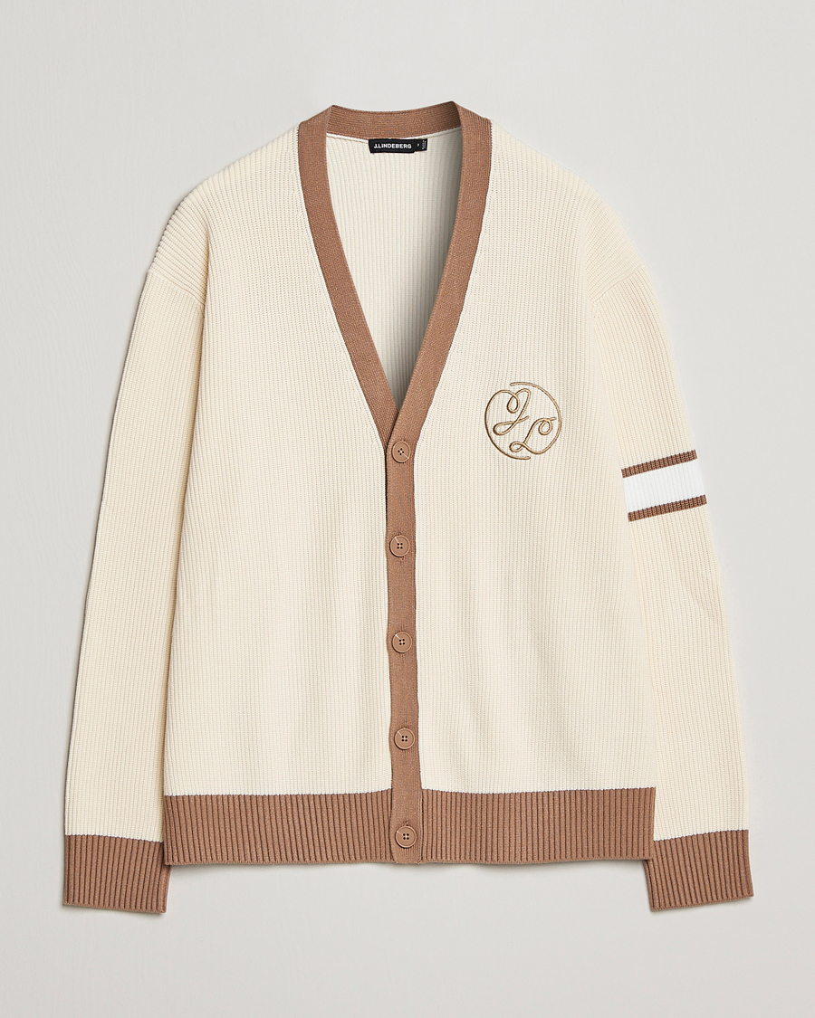 Homme | Pulls Et Tricots | J.Lindeberg | Gerard Jacquard Cardigan Turtledove