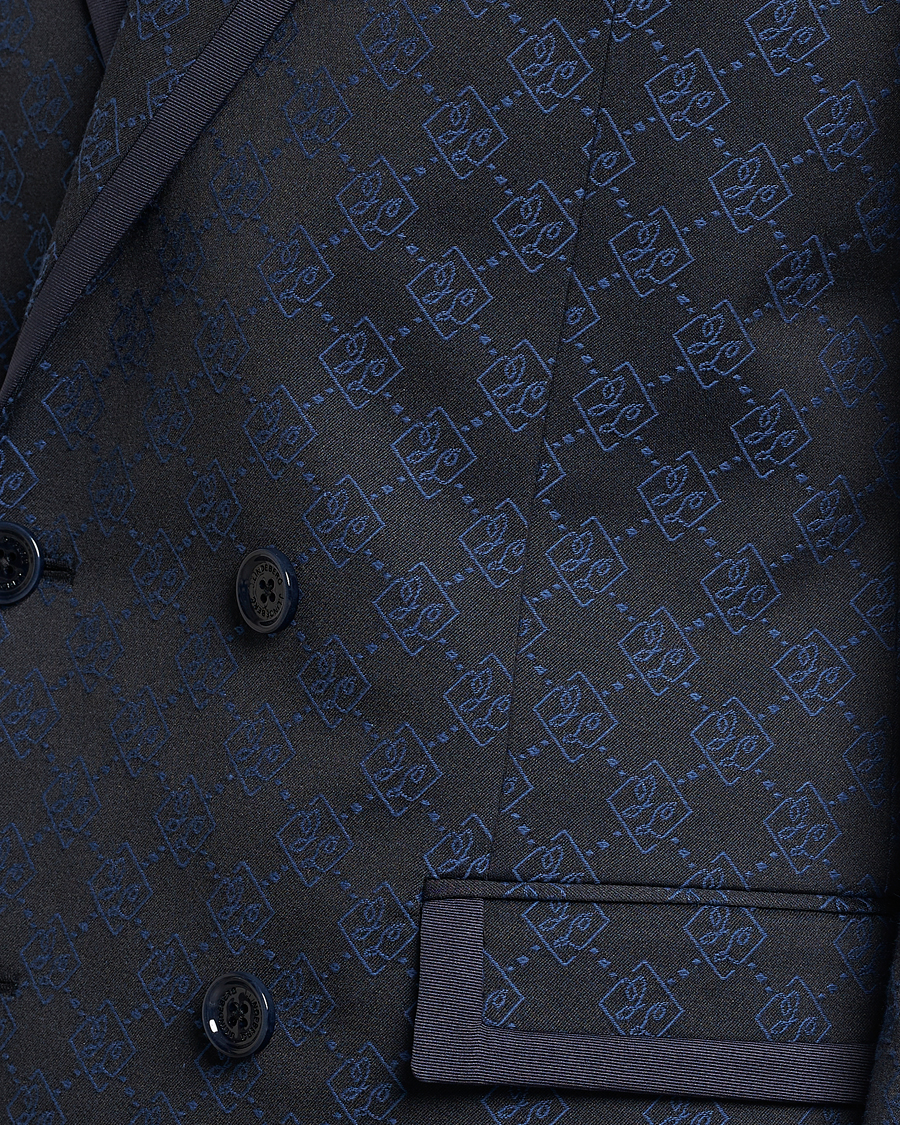 Homme | Blazers | J.Lindeberg | Doryl S JL Jacquard Double Breasted Blazer Navy