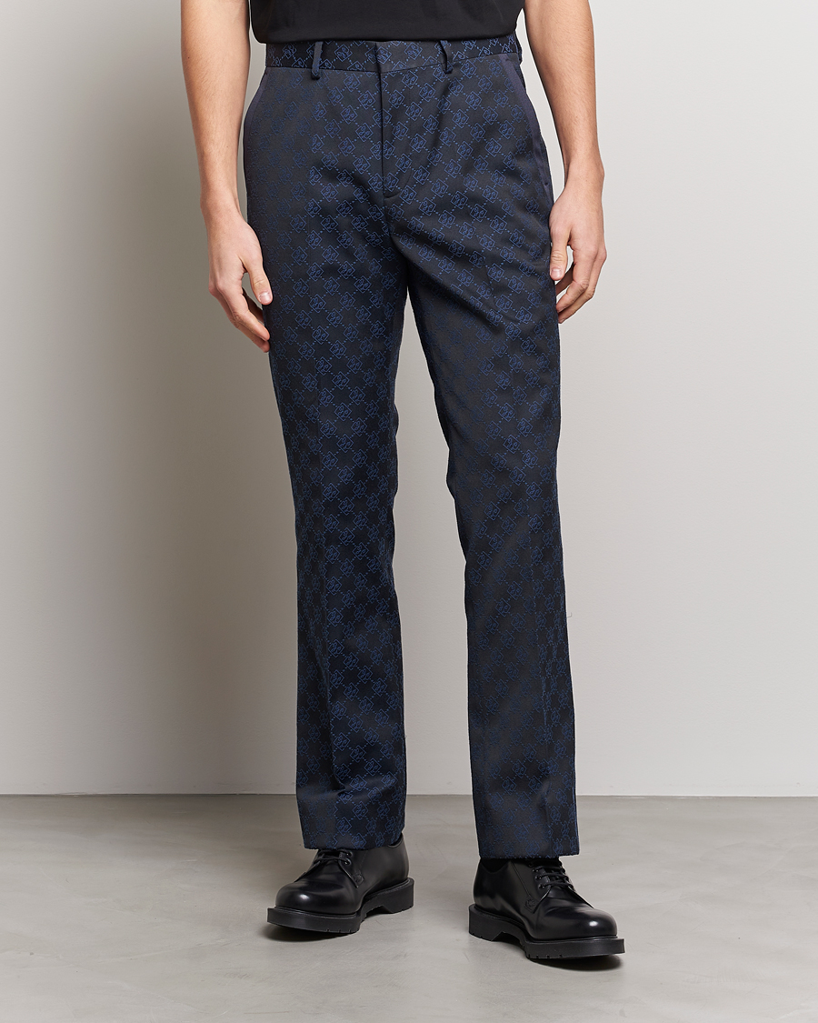 Homme | Pantalons | J.Lindeberg | Gomor JL Jacquard Trousers Navy