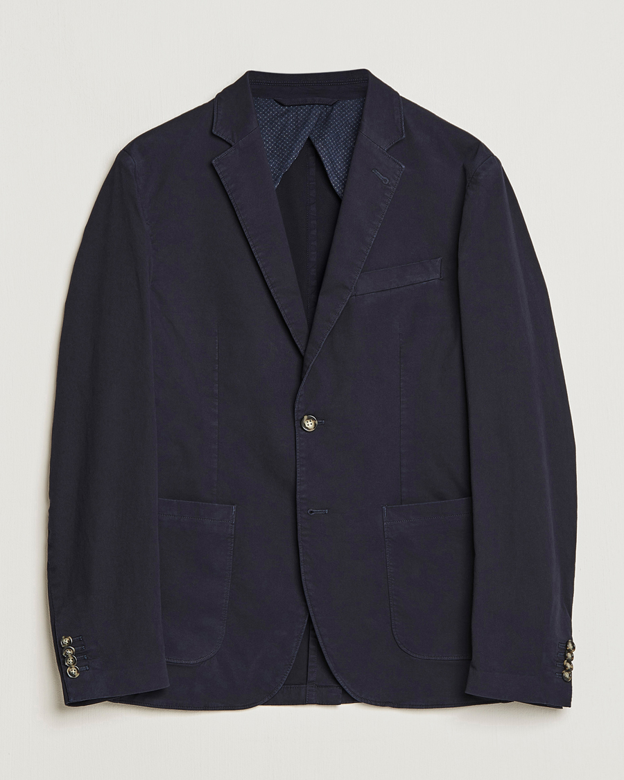 Homme | Blazers | J.Lindeberg | Hopper Cotton Garment Dye Blazer Navy