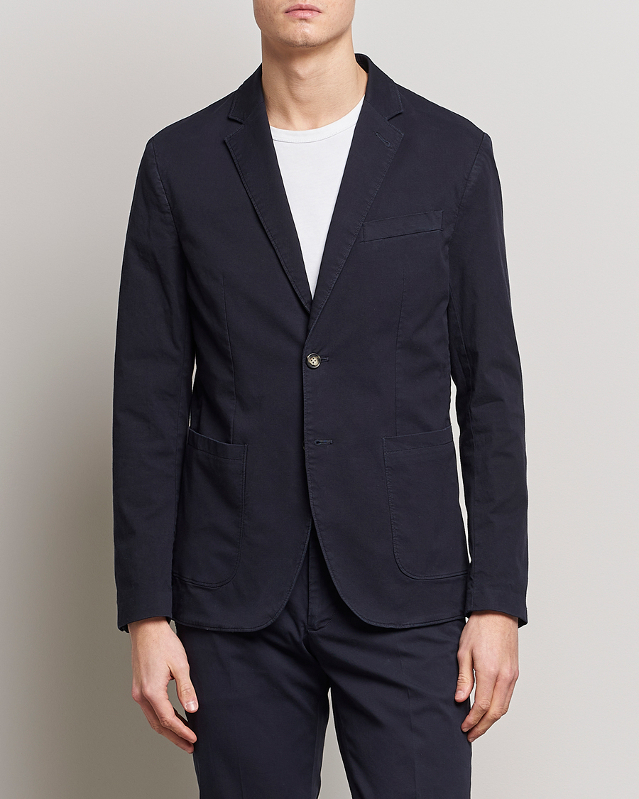 Homme | Blazers | J.Lindeberg | Hopper Cotton Garment Dye Blazer Navy