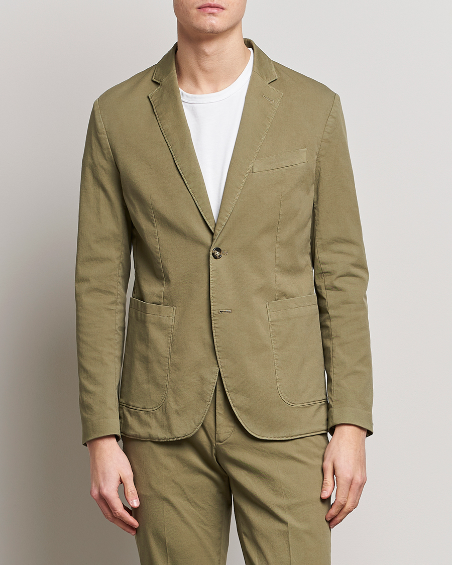 Homme | Blazers | J.Lindeberg | Hopper Cotton Garment Dye Blazer Aloe