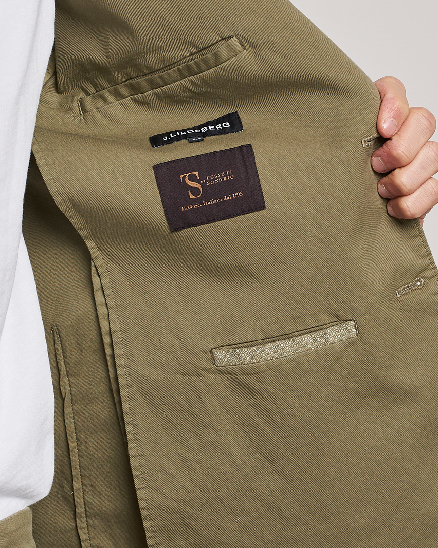 Homme | Blazers | J.Lindeberg | Hopper Cotton Garment Dye Blazer Aloe