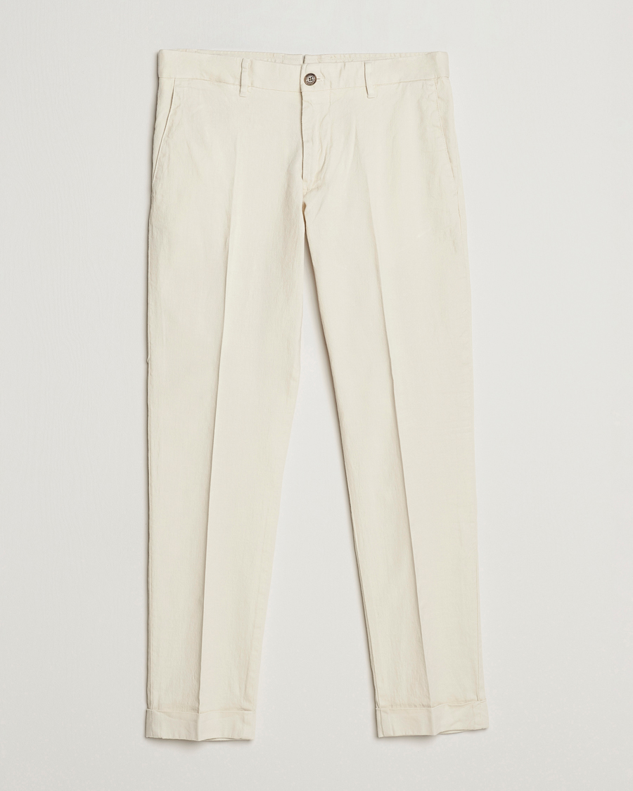 Homme | Pantalons | J.Lindeberg | Grant Stretch Cotton/Linen Trousers Turtledove