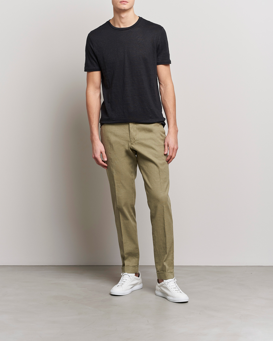 Homme | Pantalons | J.Lindeberg | Grant Stretch Cotton/Linen Trousers Aloe