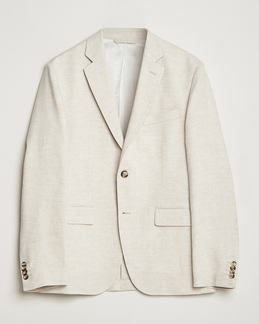 Homme | Blazers | J.Lindeberg | Hopper Super Linen Blazer Safari Beige