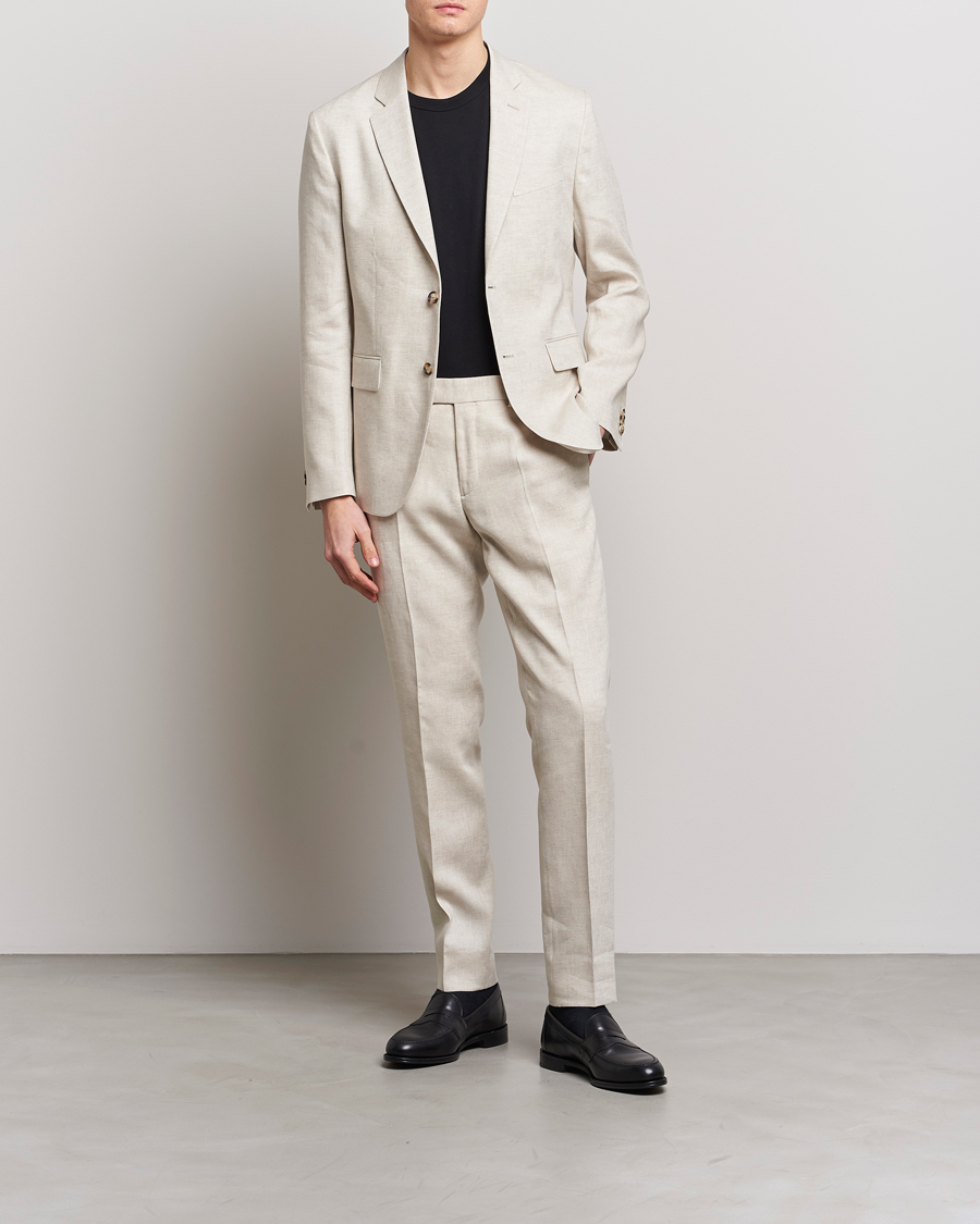 Homme | Blazers | J.Lindeberg | Hopper Super Linen Blazer Safari Beige