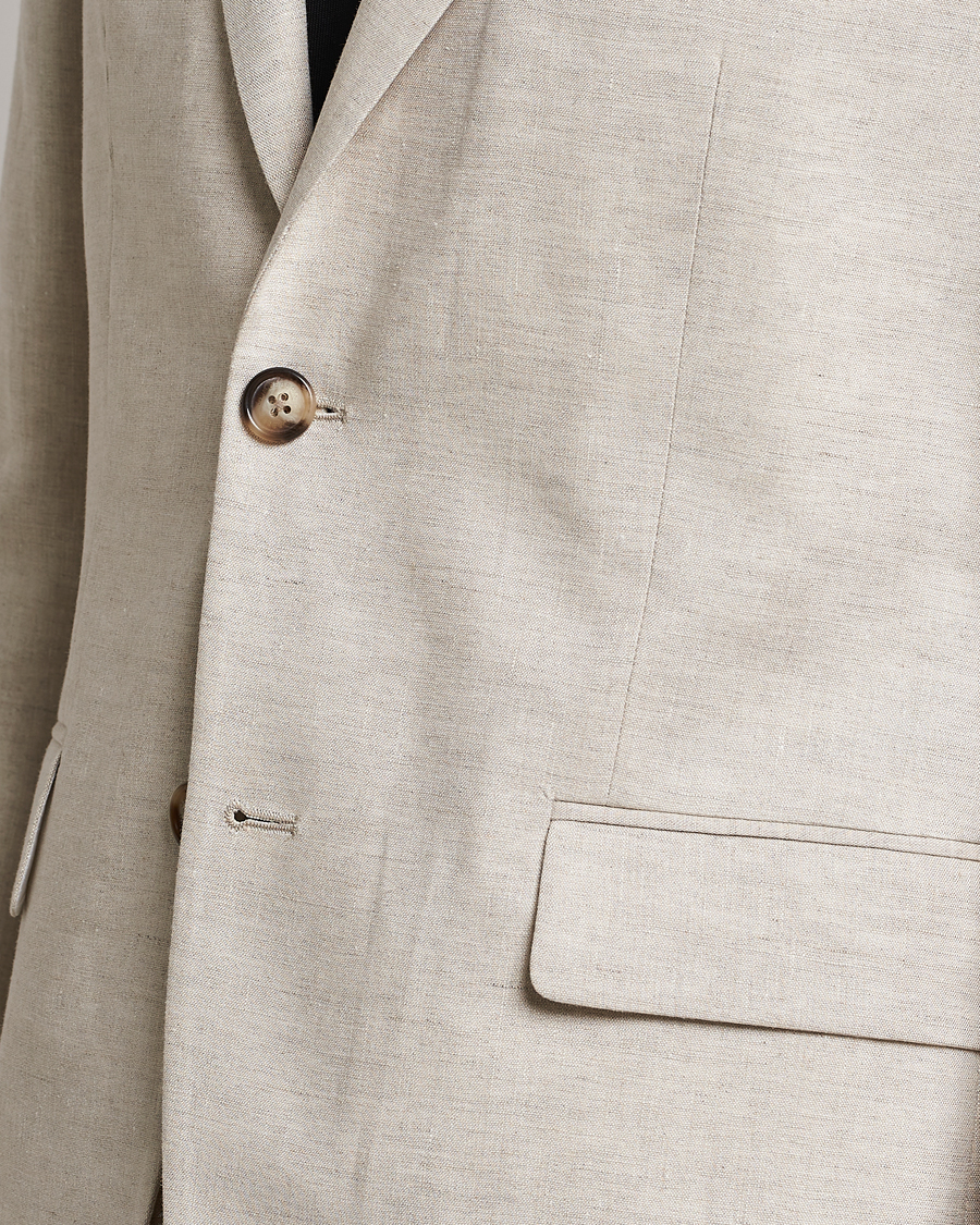 Homme | Blazers | J.Lindeberg | Hopper Super Linen Blazer Safari Beige