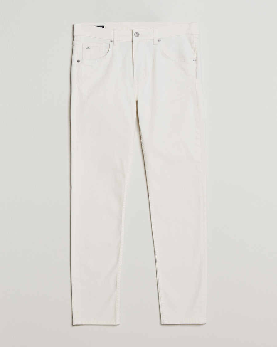 Homme | Pantalons | J.Lindeberg | Jay Solid Stretch 5-Pocket Trousers Cloud White