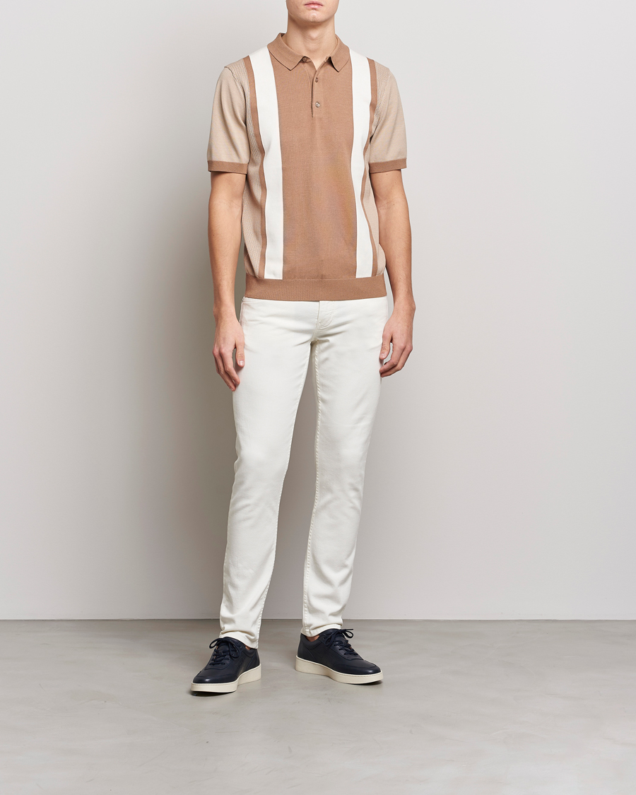 Homme | Pantalons | J.Lindeberg | Jay Solid Stretch 5-Pocket Trousers Cloud White