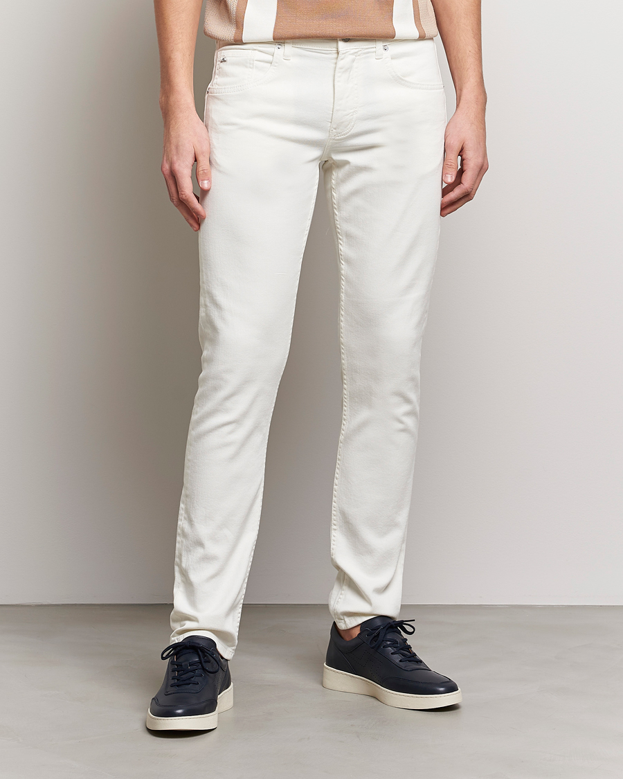 Homme | Pantalons | J.Lindeberg | Jay Solid Stretch 5-Pocket Trousers Cloud White
