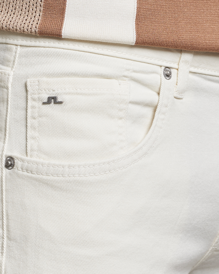 Homme | Pantalons | J.Lindeberg | Jay Solid Stretch 5-Pocket Trousers Cloud White