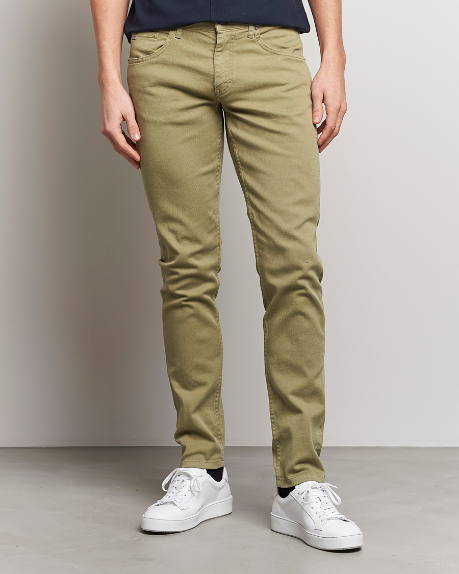 Homme | Pantalons | J.Lindeberg | Jay Solid Stretch 5-Pocket Trousers Aloe