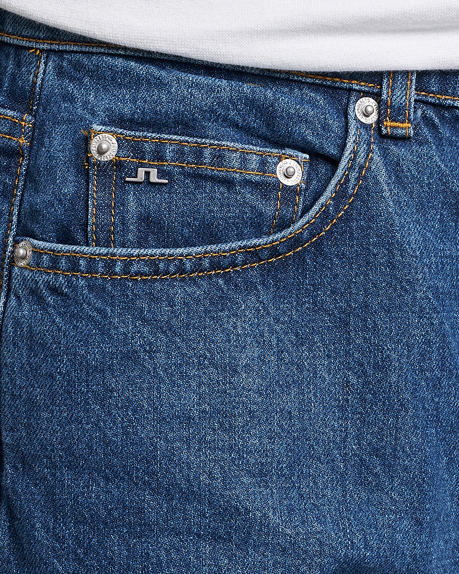 Homme | Jeans | J.Lindeberg | Cody Flat Indigo Regular Jeans Mid Blue