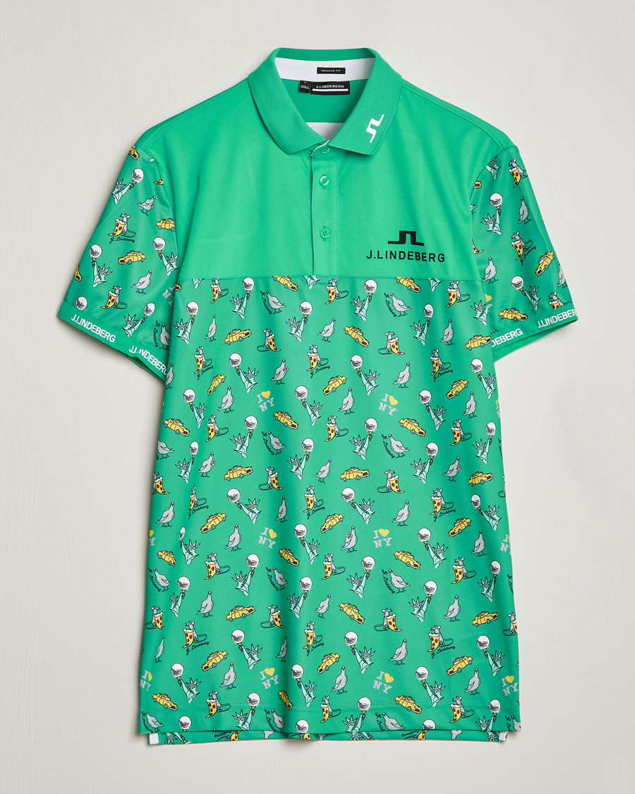 Homme | Polos | J.Lindeberg | Jeff PGA TX Jersey Polo Blarney Green