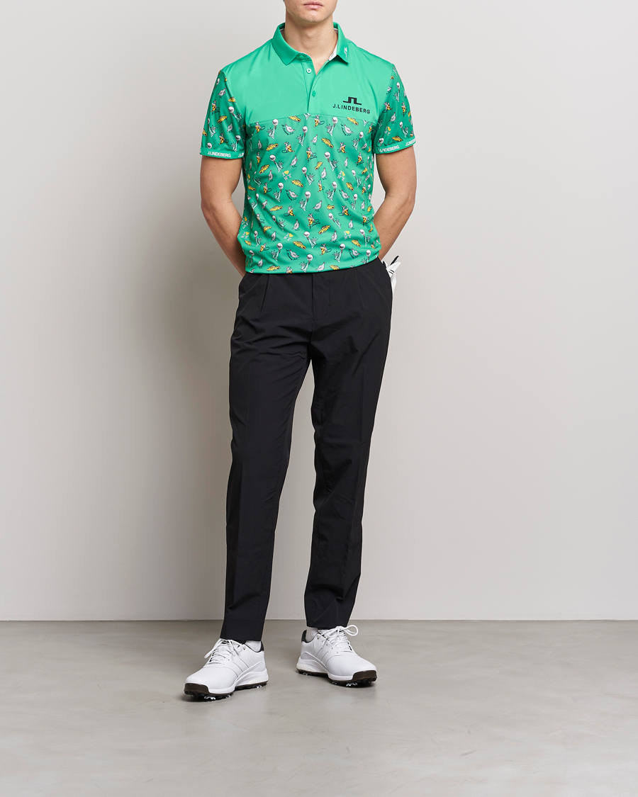 Homme | Polos | J.Lindeberg | Jeff PGA TX Jersey Polo Blarney Green