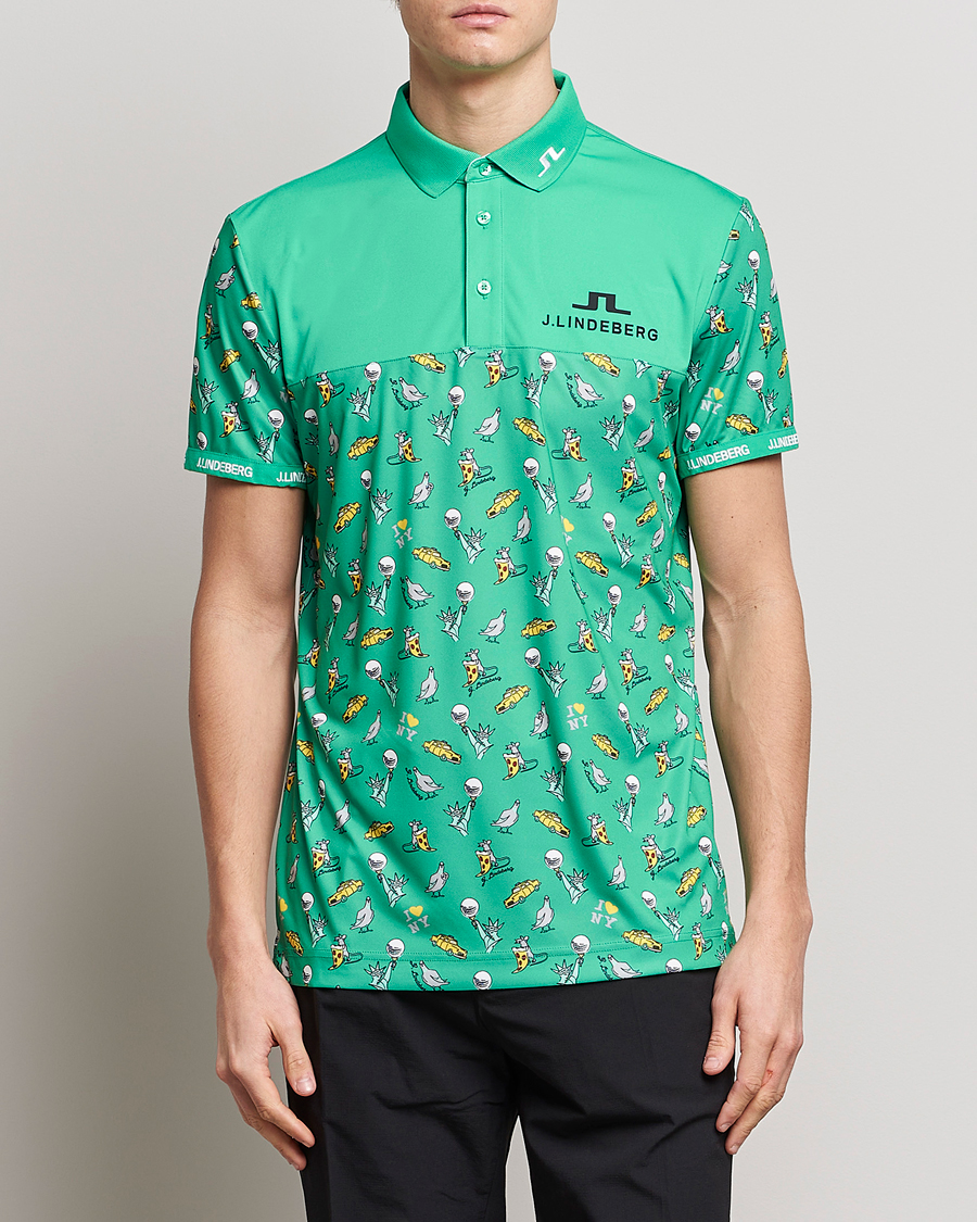 Homme | Polos | J.Lindeberg | Jeff PGA TX Jersey Polo Blarney Green