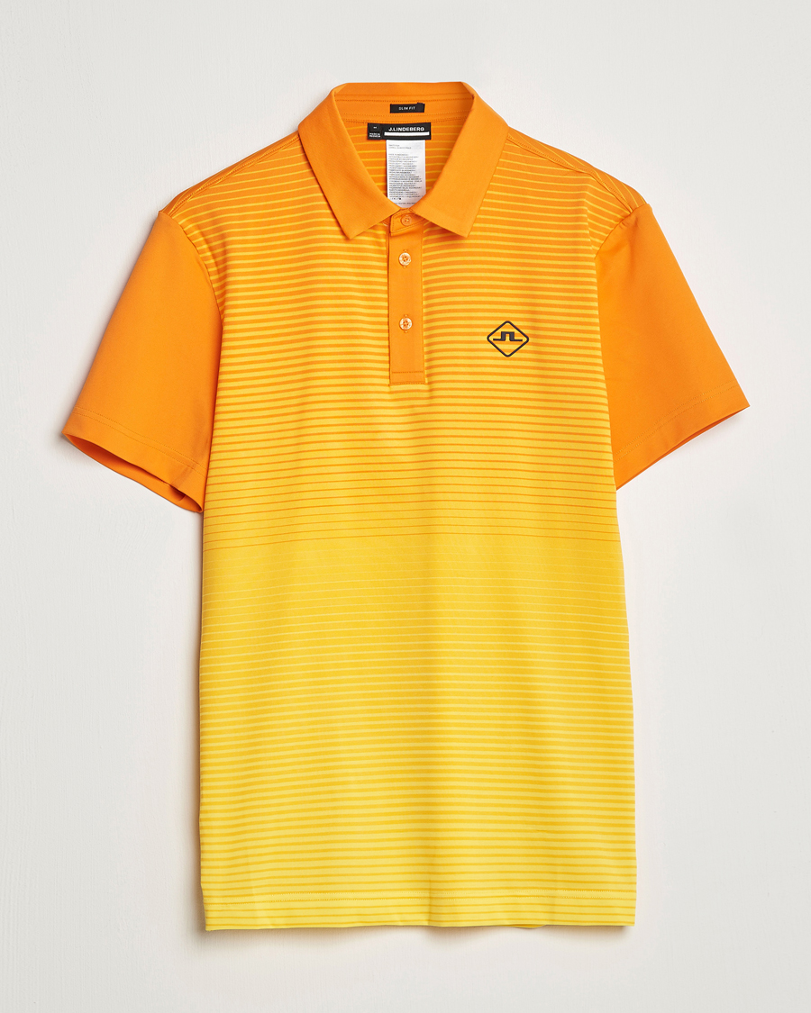 Homme | Polos | J.Lindeberg | Lowell Faded Slim Fit Polo Russet Orange