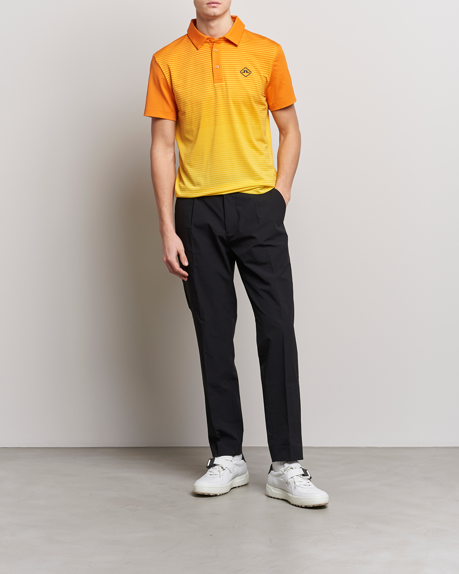 Homme | Polos | J.Lindeberg | Lowell Faded Slim Fit Polo Russet Orange