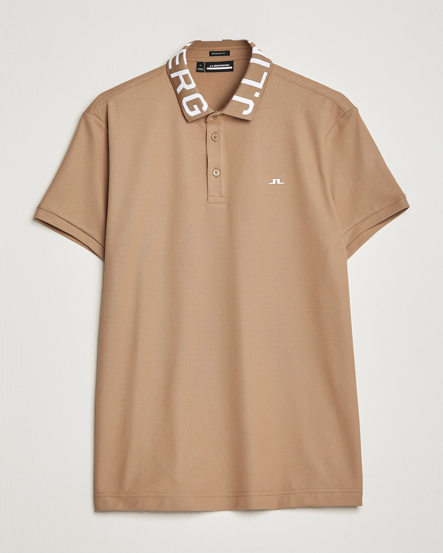 Homme | Polos | J.Lindeberg | Gus Regular Polo Tiger Brown