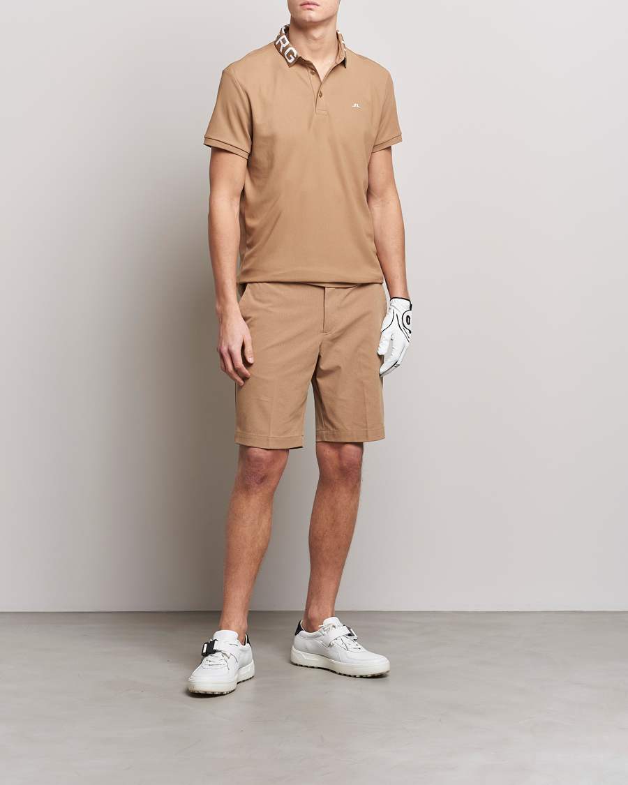 Homme | Polos | J.Lindeberg | Gus Regular Polo Tiger Brown