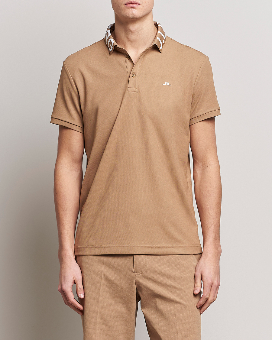 Homme | Polos | J.Lindeberg | Gus Regular Polo Tiger Brown