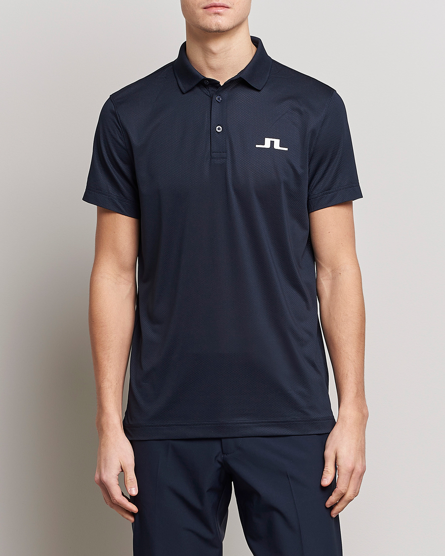 Homme | Polos | J.Lindeberg | Bridge Regular Fit Polo Navy