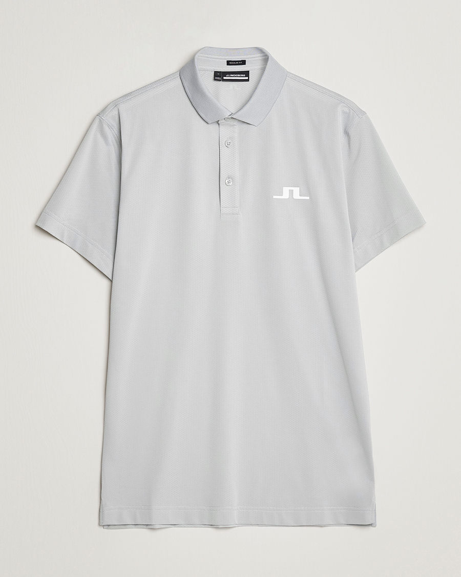 Homme | Polos | J.Lindeberg | Bridge Regular Fit Polo High Rise Grey
