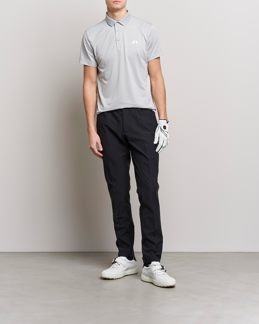 Homme | Polos | J.Lindeberg | Bridge Regular Fit Polo High Rise Grey