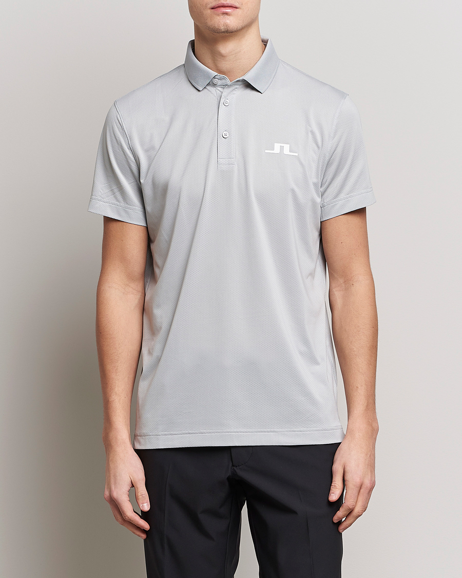 Homme | Polos | J.Lindeberg | Bridge Regular Fit Polo High Rise Grey