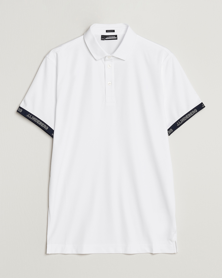 Homme | Polos | J.Lindeberg | Guy Regular Fit Polo White