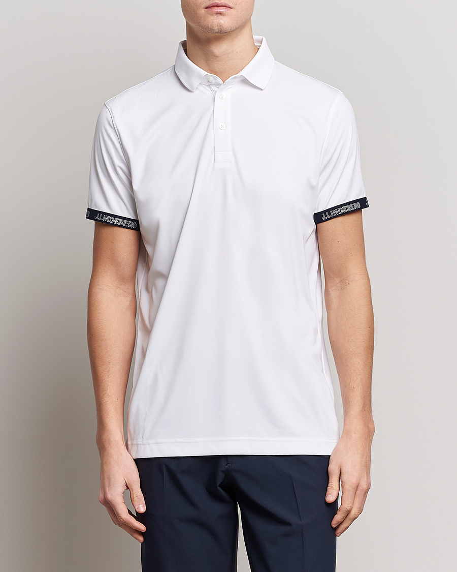 Homme | Polos | J.Lindeberg | Guy Regular Fit Polo White