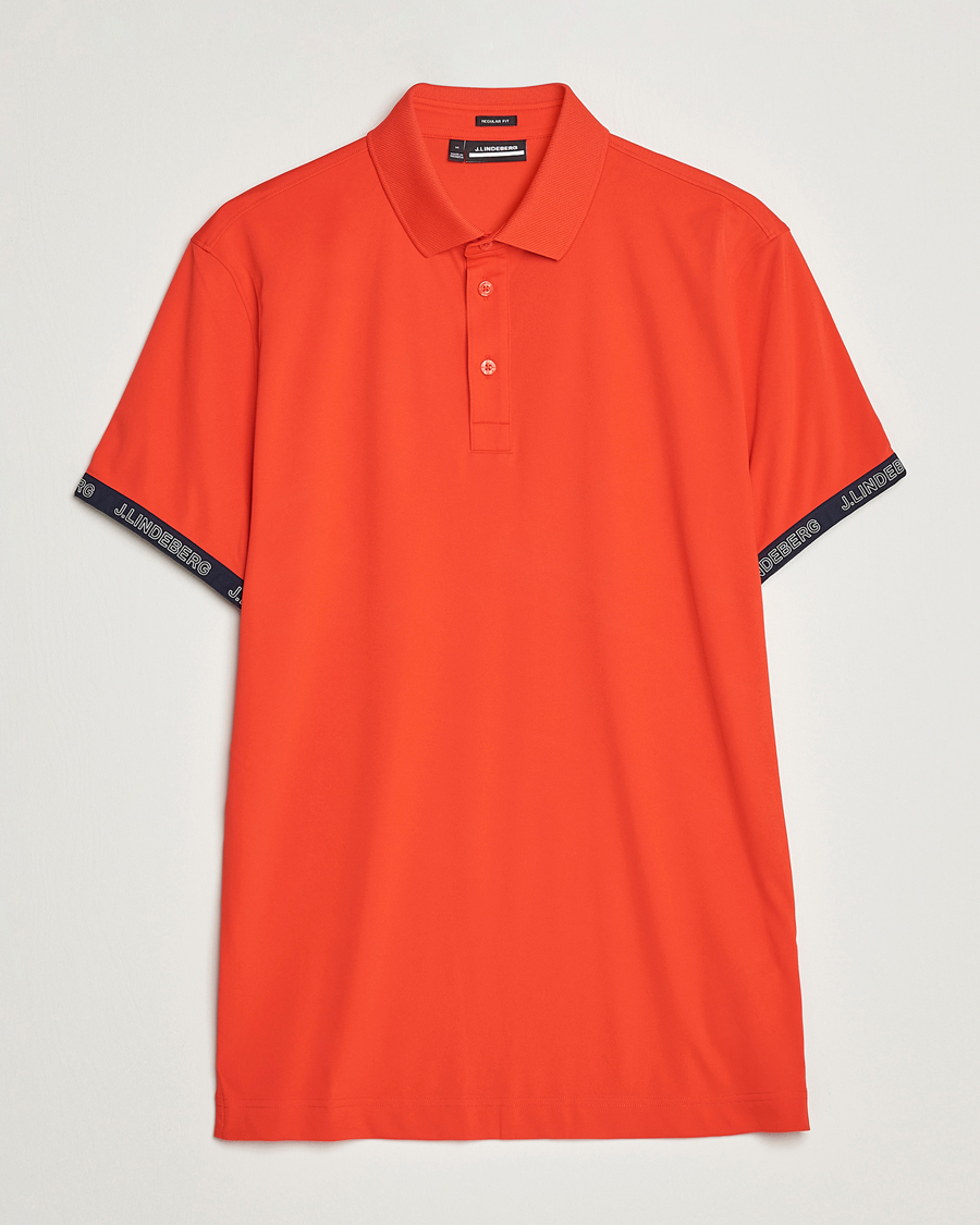 Homme | Polos | J.Lindeberg | Guy Regular Fit Polo Fiery Red