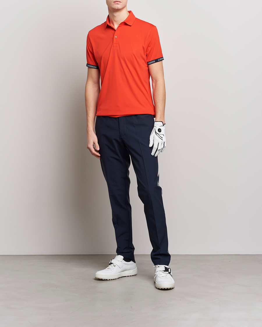 Homme | Polos | J.Lindeberg | Guy Regular Fit Polo Fiery Red