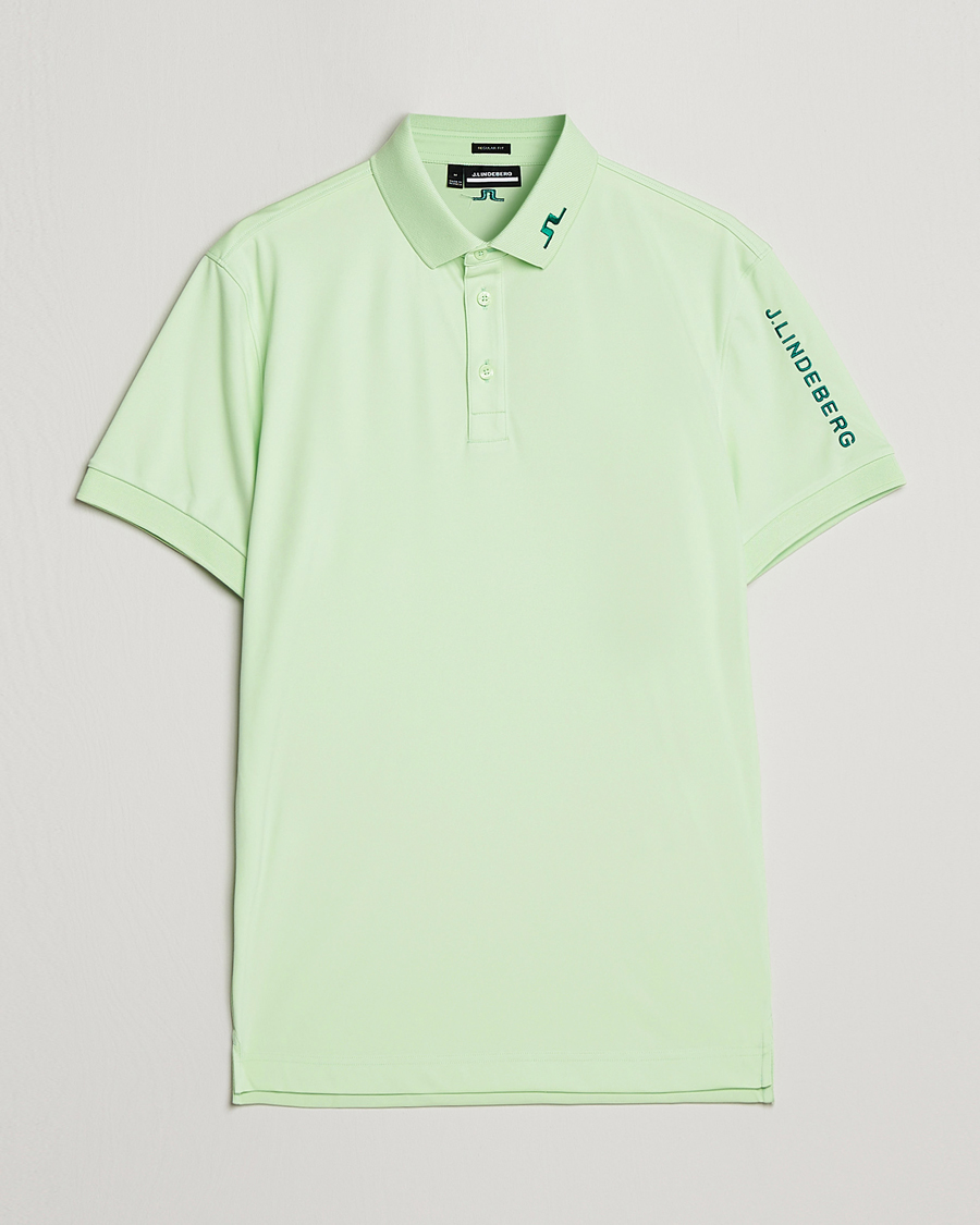 Homme | Polos | J.Lindeberg | Tour Tech Regular Fit Polo Patina Green