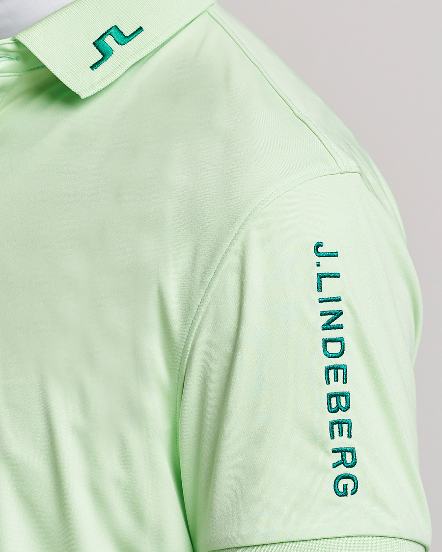 Homme | Polos | J.Lindeberg | Tour Tech Regular Fit Polo Patina Green