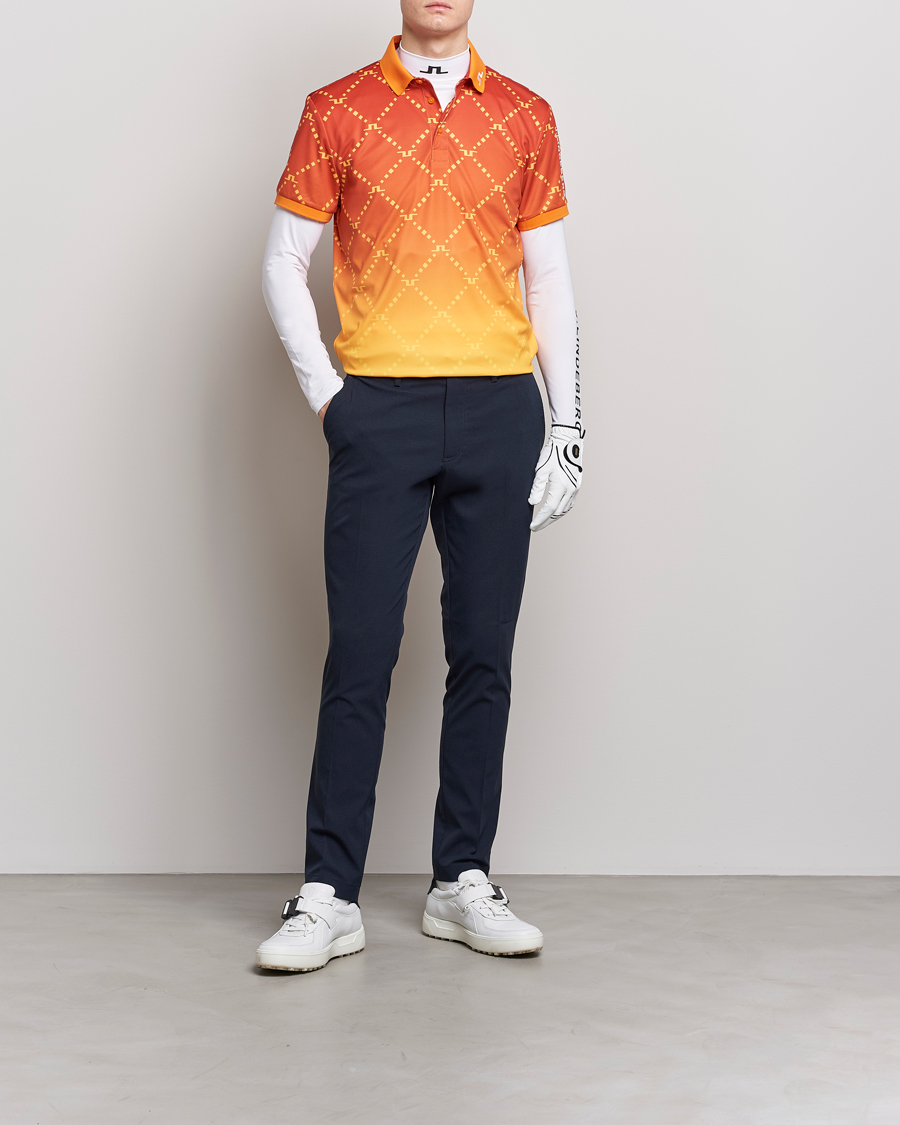 Homme | Polos | J.Lindeberg | Tour Tech Regular Fit Printed Polo Sunset Fade