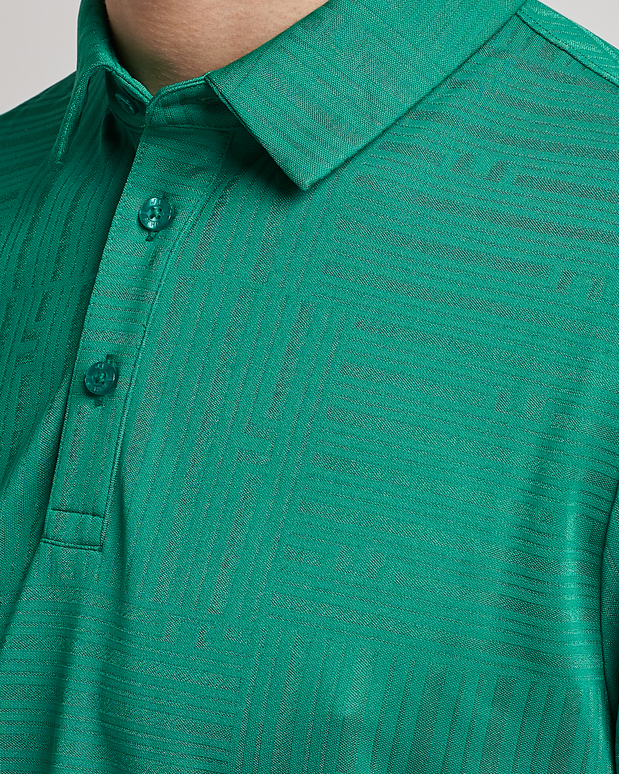 Homme | Polos | J.Lindeberg | Alfred Mesh Jacquard Regular Fit Polo Bosphorus
