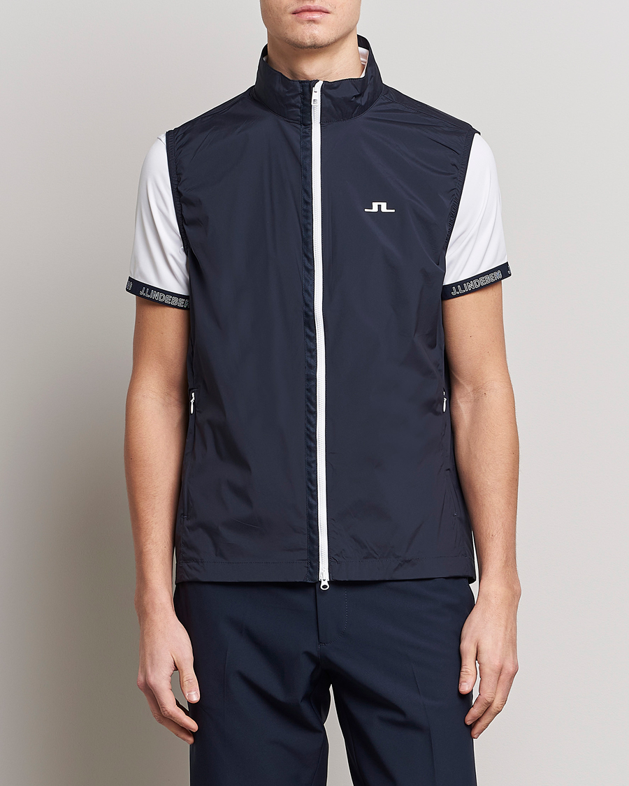 Homme | Gilets | J.Lindeberg | Ash Light Packable Vest Navy