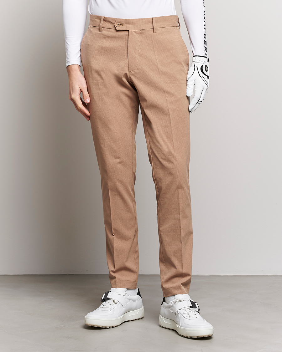 Homme | Pantalons | J.Lindeberg | Vent Golf Trousers Tiger Brown