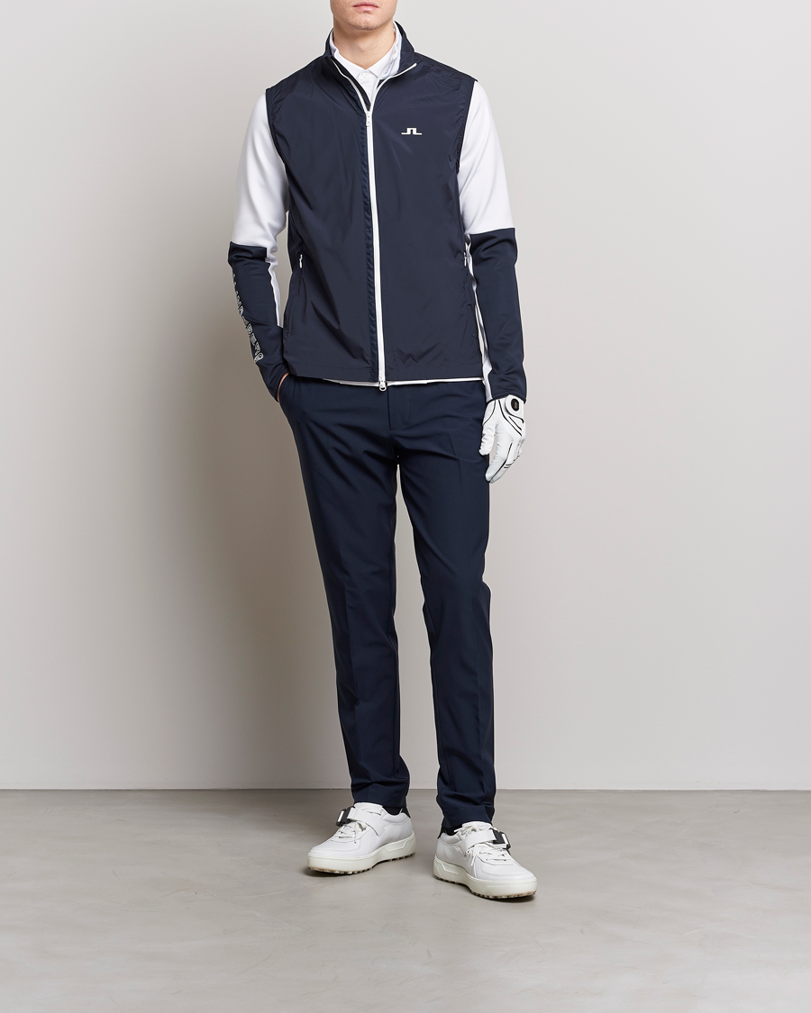 Homme | Pantalons | J.Lindeberg | Stuart Stretch Stripe Golf Trouses Navy