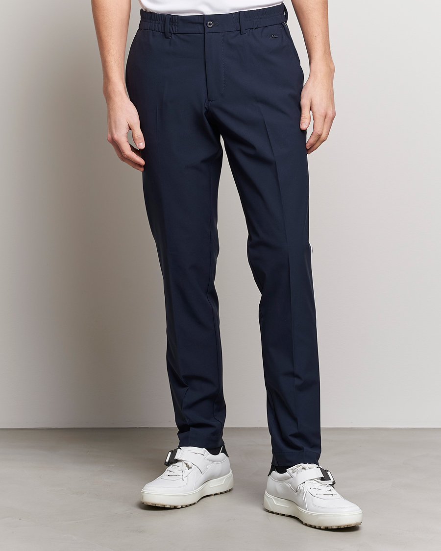 Homme | Pantalons | J.Lindeberg | Stuart Stretch Stripe Golf Trouses Navy