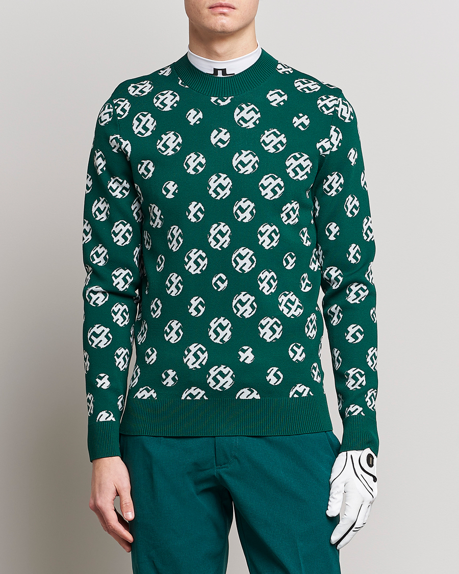 Homme | Pulls Et Tricots | J.Lindeberg | Gus Jaccquard Knitted Sweater Rain Forest