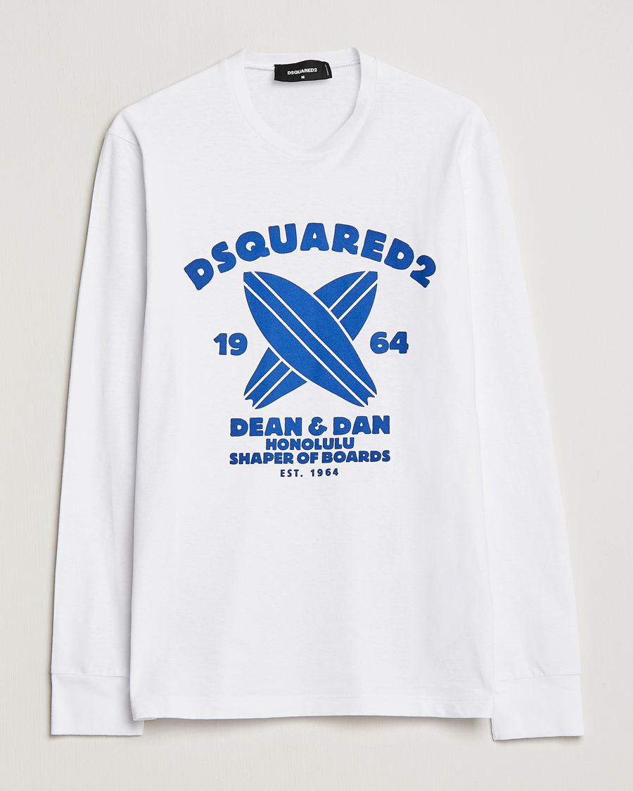 Homme | T-shirts | Dsquared2 | Long Sleeve Surf Tee White