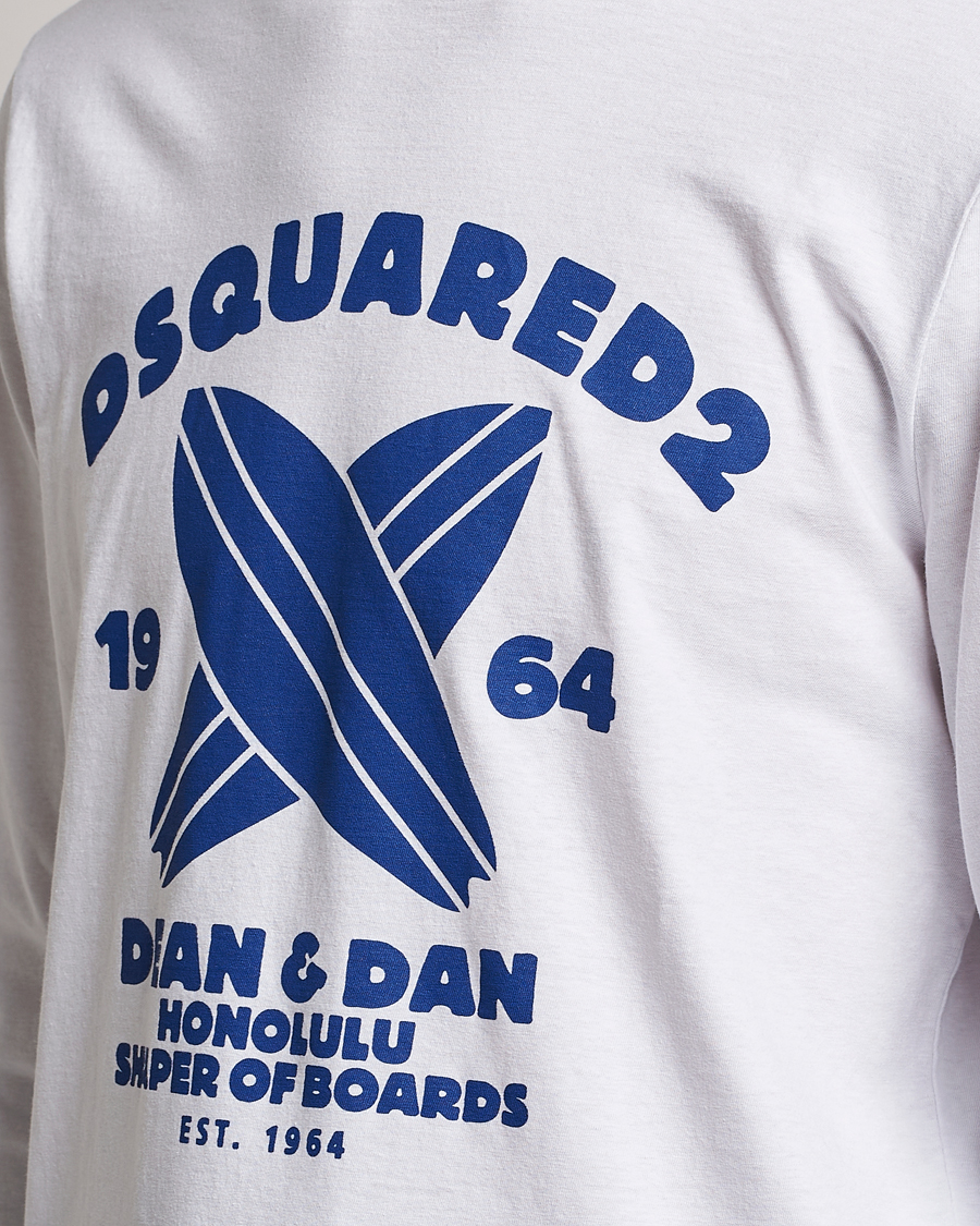 Homme | T-shirts | Dsquared2 | Long Sleeve Surf Tee White