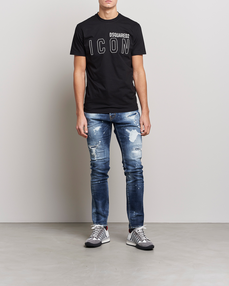 Homme | T-shirts | Dsquared2 | Icon Transparent Logo Tee Black
