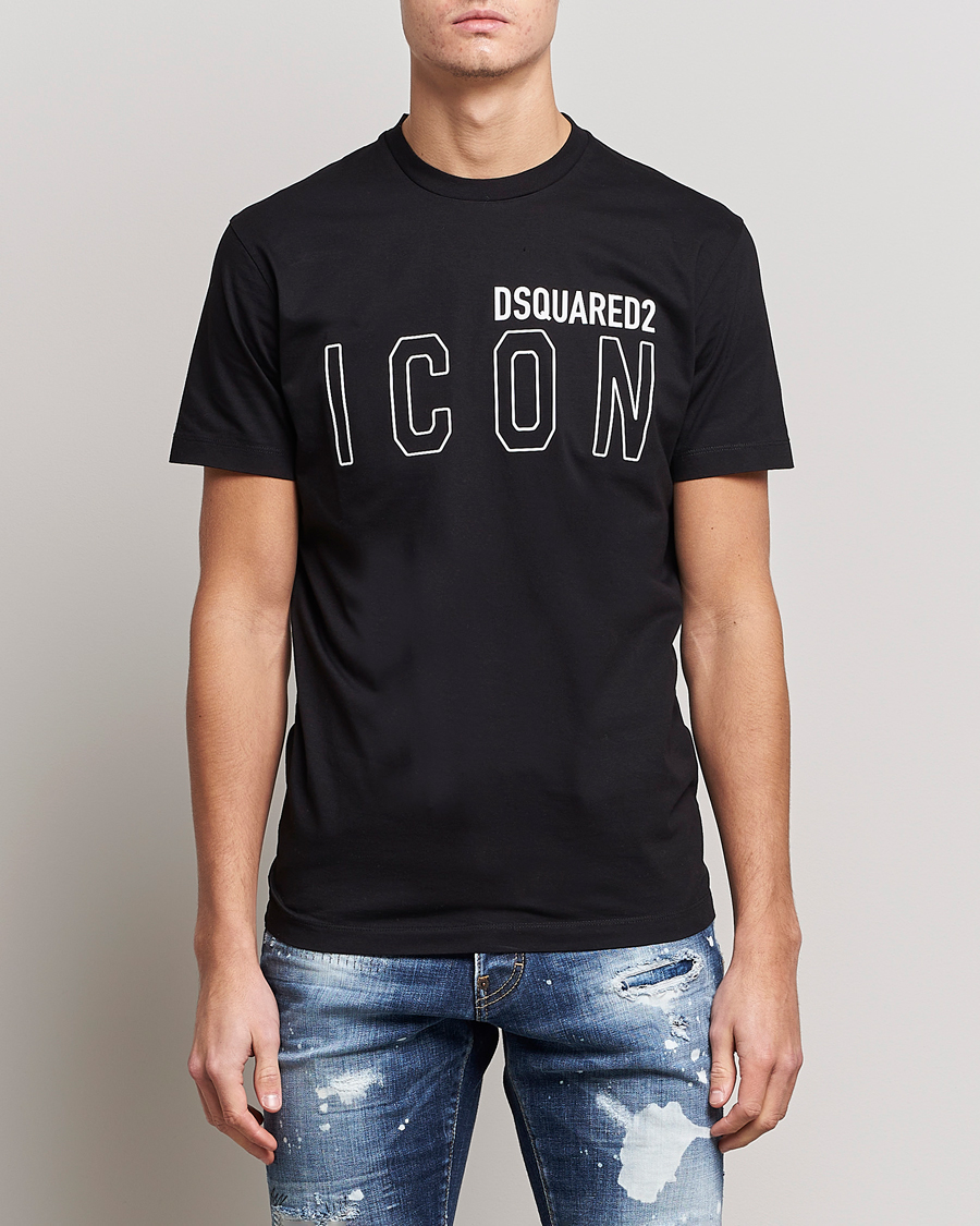 Homme | T-shirts | Dsquared2 | Icon Transparent Logo Tee Black
