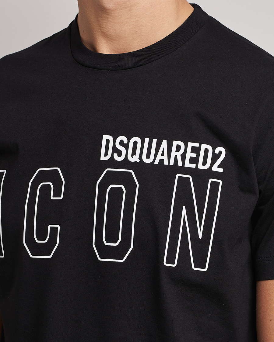Homme | T-shirts | Dsquared2 | Icon Transparent Logo Tee Black