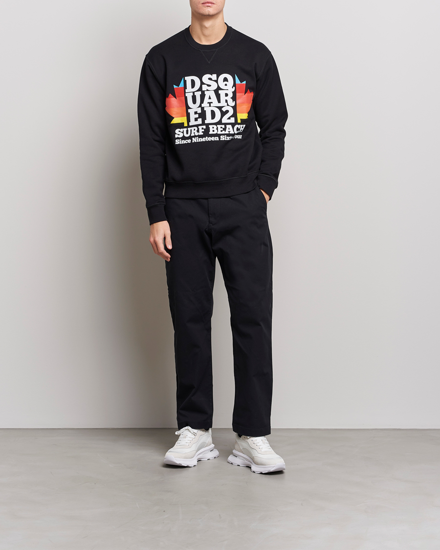 Homme | Pulls Et Tricots | Dsquared2 | Surf Beach Sweatshirt Black