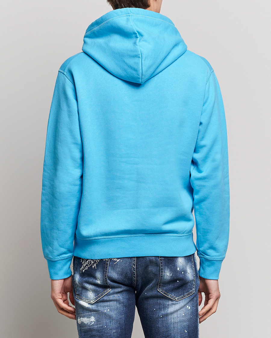 Homme | Pulls Et Tricots | Dsquared2 | Icon small Logo Hoodie Blue Miami